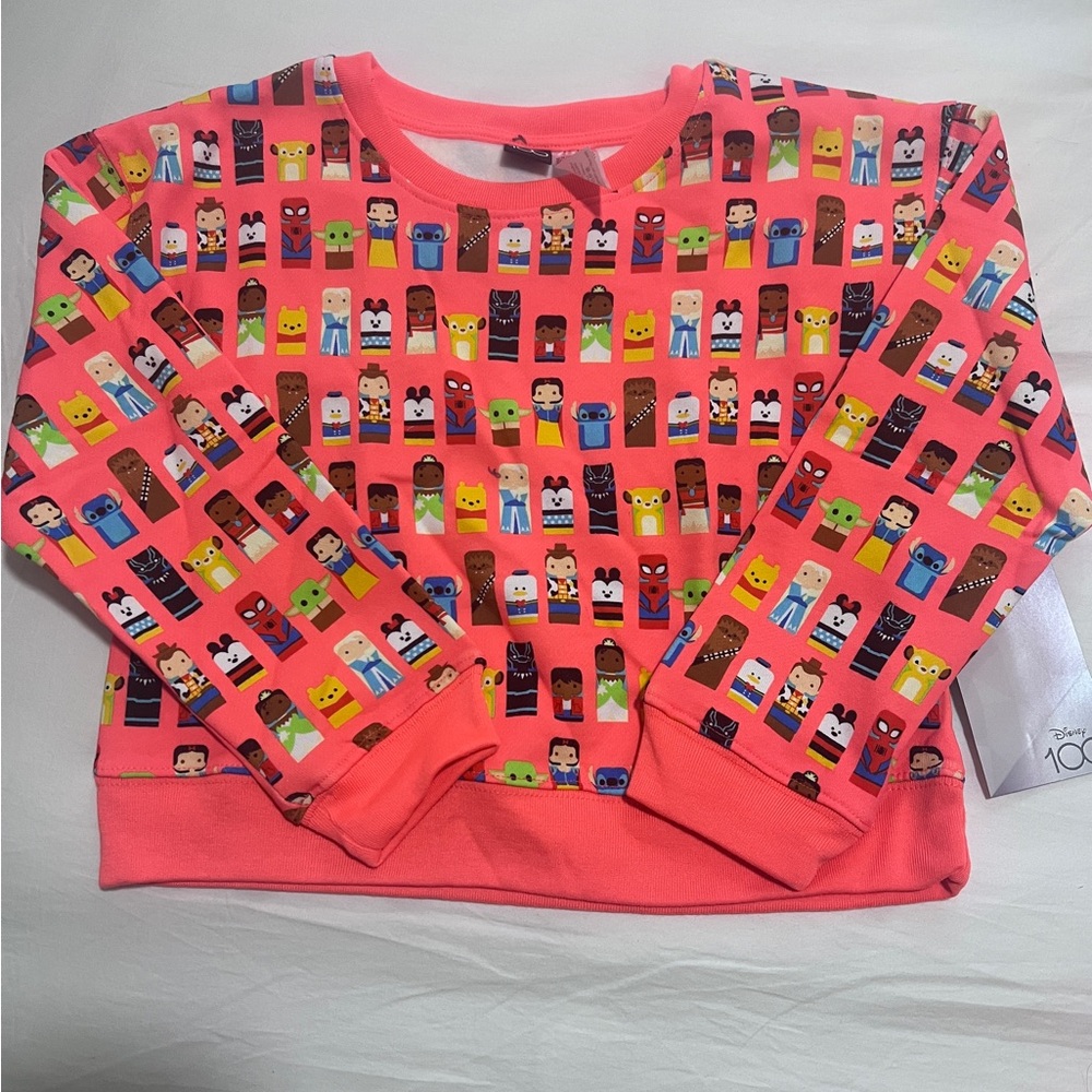 Disney Character Print Sweatshirt Kids Size 8
